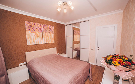 Дизайн интерьера спальни в трёхкомнатной квартире 72 кв.м в стиле лофт8