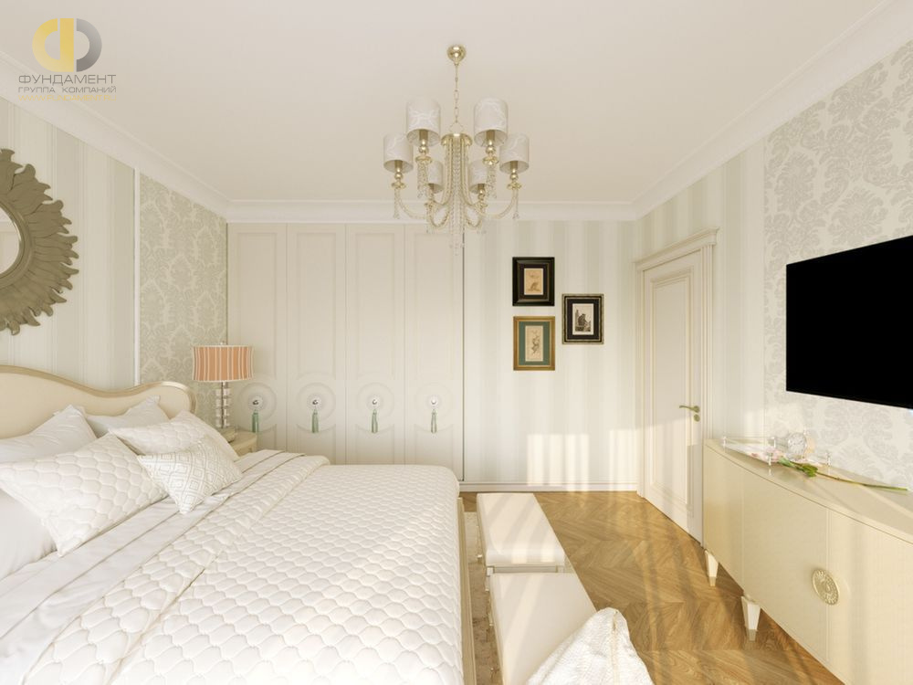 Дизайн интерьера спальни в доме 386 кв.м в классическом стиле15