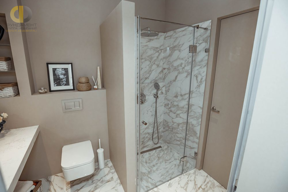 Дизайн интерьера ванной в однокомнатной квартире 55 кв.м в стиле лофт19