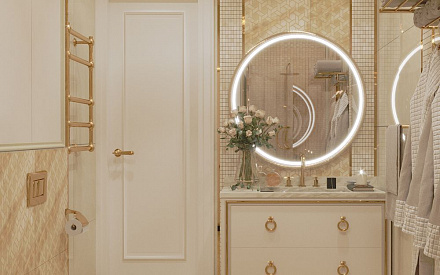 Дизайн интерьера ванной в пятикомнатной квартире 147 кв. м в стиле эклектика 28