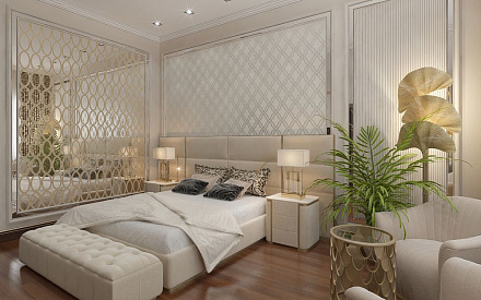 Дизайн интерьера спальни в доме 210 кв.м в стиле ар-деко22